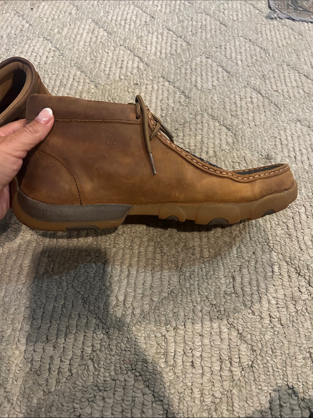 Twisted X Men's Driving Moccasin in Brown and Black - Picture 10 of 16
